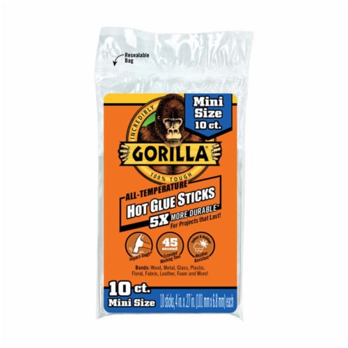 Gorilla .27 in. Dia. x 4 in. L All Purpose Mini Glue Sticks Clear 10 pk -  Total Qty: 1; Each, Count of: 1 - Fry's Food Stores