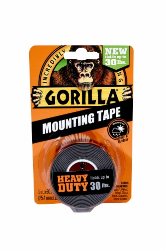 Gorilla® Heavy Duty Mounting Tape - Black Perspective: front