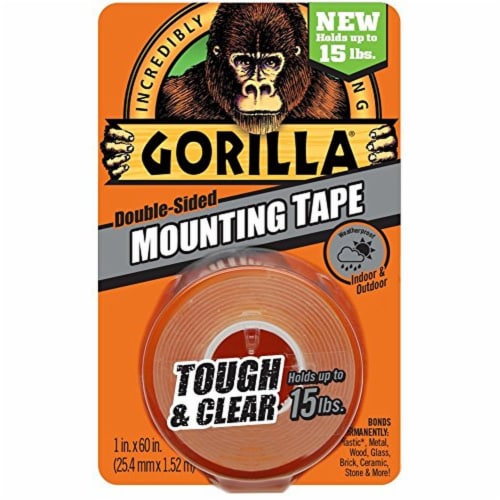 Gorilla Tough & Clear Double Sided Adhesive Mounting Tape, Extra