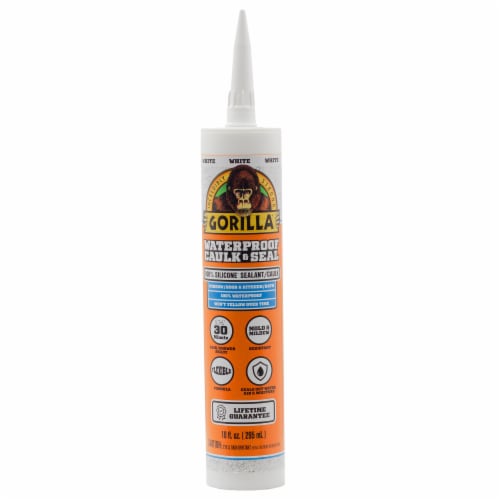Gorilla® Silicone Sealant Caulk - White Perspective: front