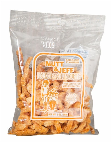 Mutt & Jeff Bar-B-Cue Pork Cracklin' Curls Perspective: front