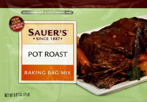 Sauer's™ Pot Roast Seasoning Mix & Oven Baking Bag Perspective: front