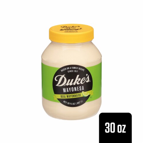 Dukes Mayonnaise, Hint of Lime, Smooth & Creamy - 30oz Jar Perspective: front