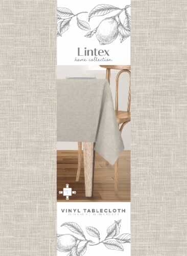 Lintex Maison Vinyl Tablecloth - Tan Perspective: front