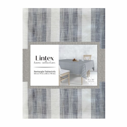 Lintex Curtis Striped Rectangle Tablecloth Perspective: front