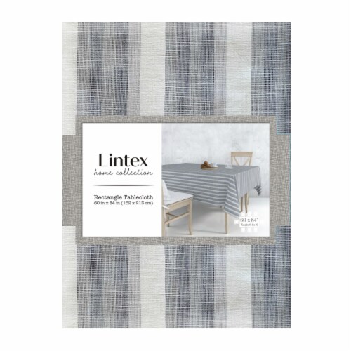 Lintex Curtis Striped Rectangle Tablecloth Perspective: front