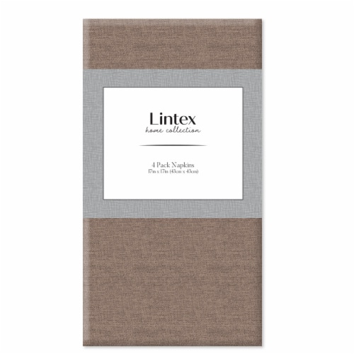 Lintex Coco Chambray Napkins - Brown Perspective: front