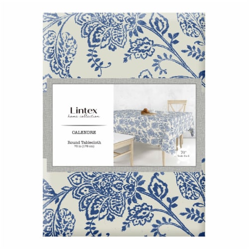 Lintex Calendre Floral Round Tablecloth Perspective: front
