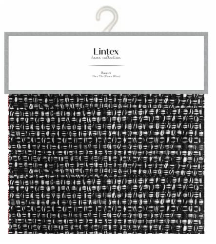 Lintex Solana Table Runner - Black Perspective: front