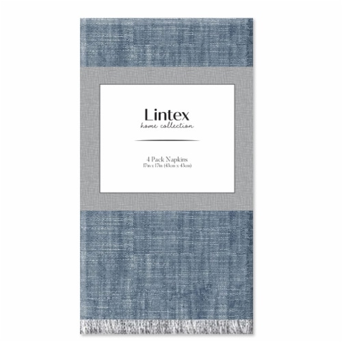 Lintex Cece Cloth Napkins - Indigo Perspective: front