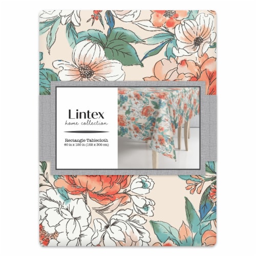 Lintex Home Collection Flower Bloom Tablecloth Perspective: front