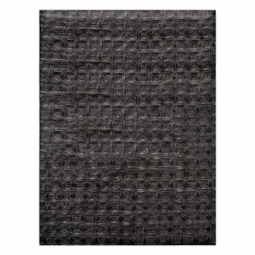 Lintex Chloe Coal Waffle Tablecloth Perspective: front