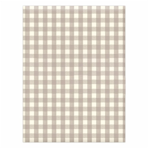 Lintex Brown Gingham Vinyl Tablecloth Perspective: front