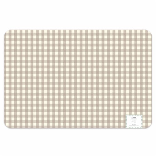 Lintex Brown Gingham Cork Back Placemat Perspective: front