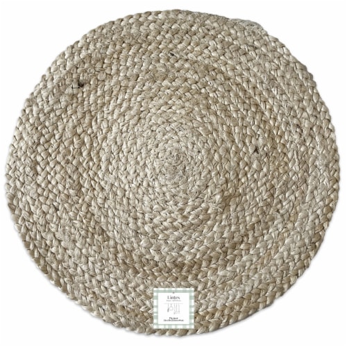 Lintex Jute Round Place Mat - Cream Perspective: front