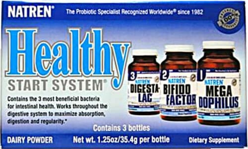 Natren  Healthy Start System With Dairy Perspective: front