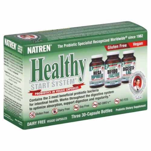 Natren Healthy Start System Probiotic Dietary Supplement Capsules Perspective: front