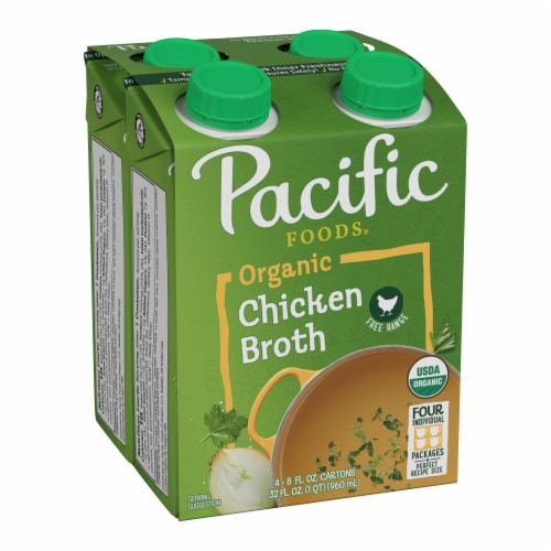 Pacific Organic Free Range Chicken Broth Perspective: front