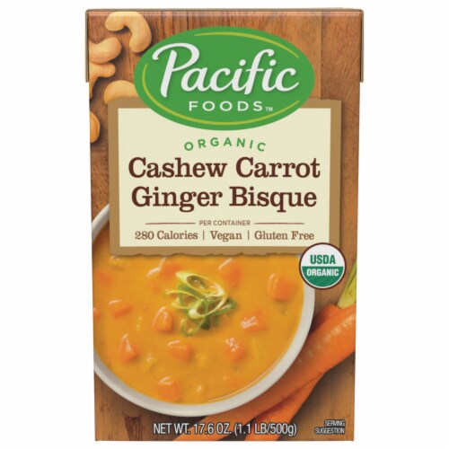 Pacific Foods® Organic Cashew Carrot Ginger Bisque Perspective: front