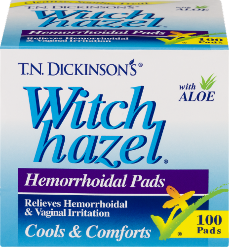 T.N. Dickinson's Witch Hazel Hemorrhoidal Pads Perspective: front