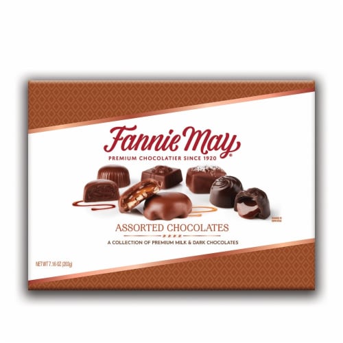 Fannie May® Premium Assorted Milk & Dark Chocolates Perspective: front
