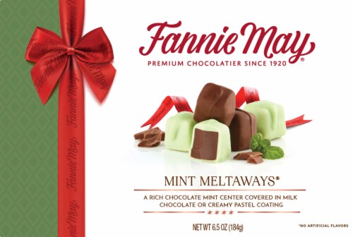 Fannie May Mint Meltaways Mint Milk Chocolate Perspective: front