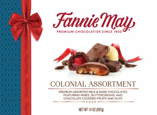 Fannie May Colonial Assortment Candy Perspective: front