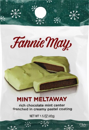 Fannie May Mint Meltaway Chocolate Candy Perspective: front