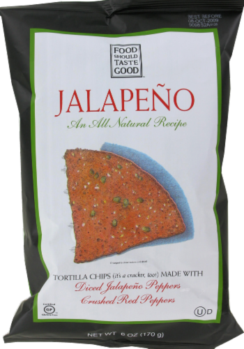 Food Should Taste Good™ Jalapeno Tortilla Chips Perspective: front
