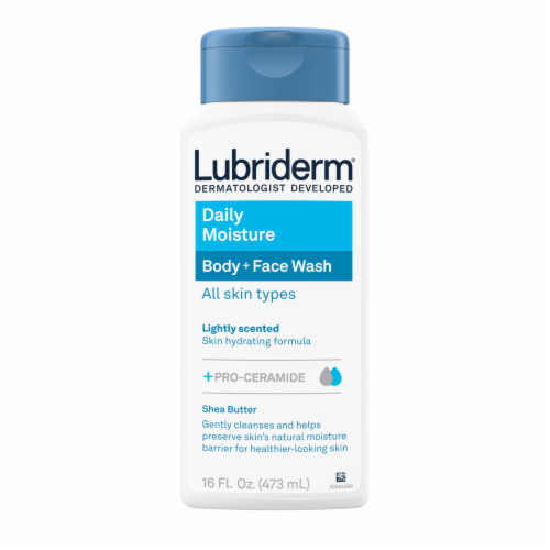 Lubriderm® Daily Moisture Body + Face Wash Perspective: front