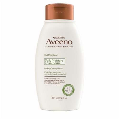 Aveeno Oat Milk Blend Daily Moisture Conditioner, Ultra-Hydrating, for Dry, Damaged Hair Perspective: front