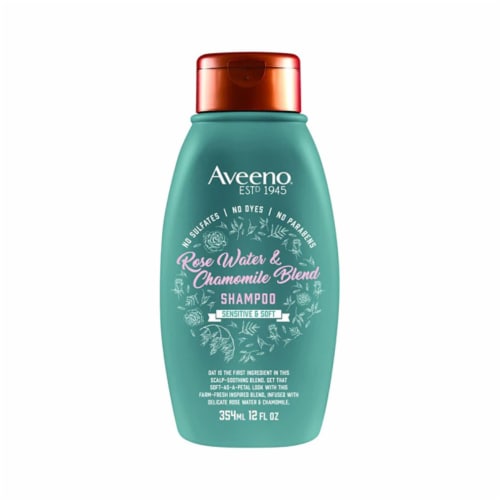 Aveeno® Rosewater and Chamomile Shampoo Perspective: front