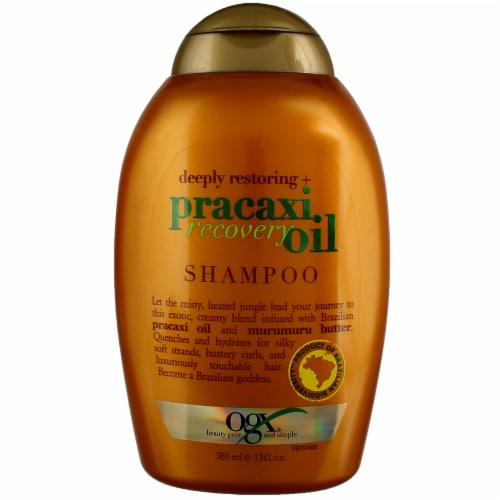OGX Deeply Restoring + Pracaxi Recovery Oil Shampoo Perspective: front