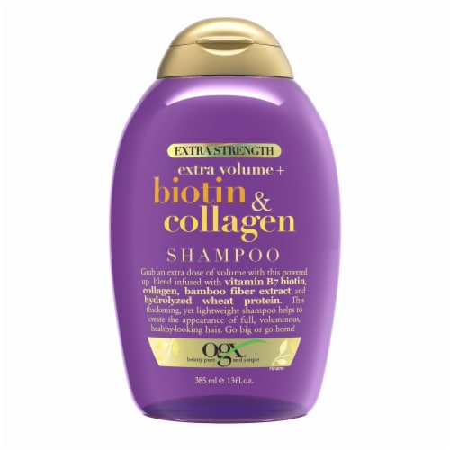 OGX Thick & Full + Biotin & Collagen Extra Strength Volumizing Shampoo for Fine Hair, 385 mL