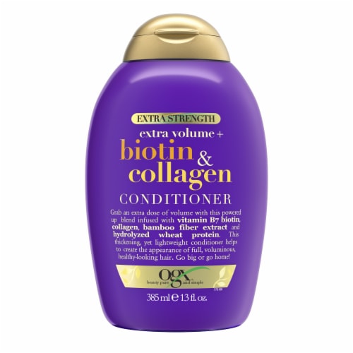OGX Thick & Full + Biotin & Collagen Extra Strength Volumizing Conditioner for Fine Hair Perspective: front