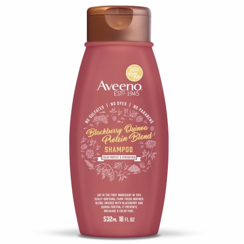 Aveeno® Blackberry Quinoa Protein Blend Shampoo Perspective: front