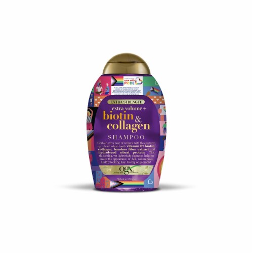 OGX Extra Strength Biotin & Collagen Shampoo Perspective: front