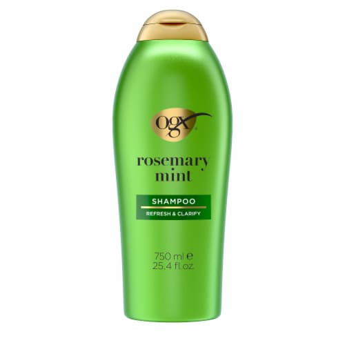 OGX Clarifying Strength + Rosemary Mint Shampoo, Clarifying, Sulfate-Free Surfactants Perspective: front