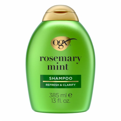OGX Clarifying Strength + Rosemary Mint Shampoo Visibly Helps Remove Oil Sulfate-Free Surfactants Perspective: front