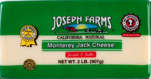 Joseph Farms Monterey Jack Cheese Bar Perspective: front