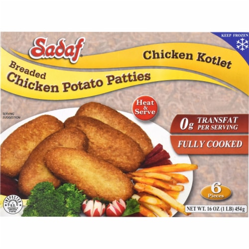 Sadaf Breaded Chicken Potato Patties Perspective: front