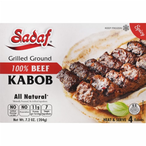 Sadaf 100% Beef Kabobs Perspective: front