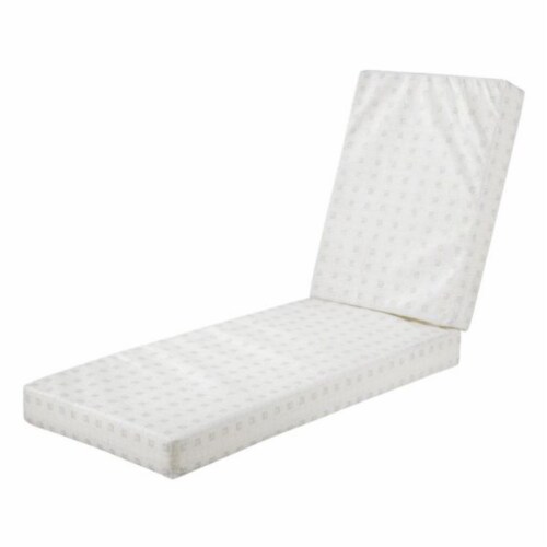 Classic Accessories 61-001-010901-RT Montlake Fadesafe Chaise Cushion Foam - White Perspective: front