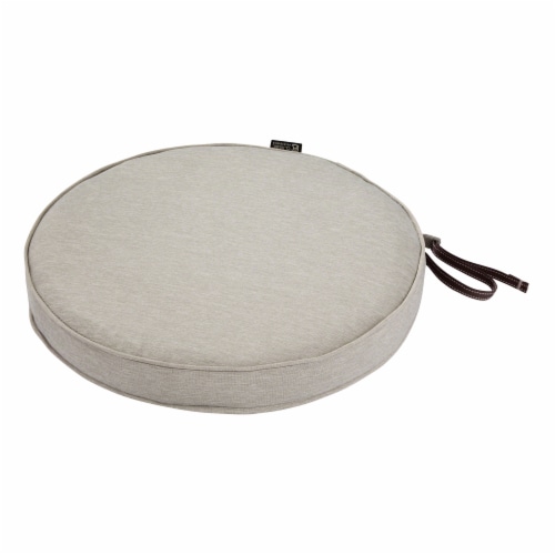 Classic Accessories 62-003-HGREY-EC Montlake FadeSafe Round Patio Dining Seat Cushion, Heathe Perspective: front