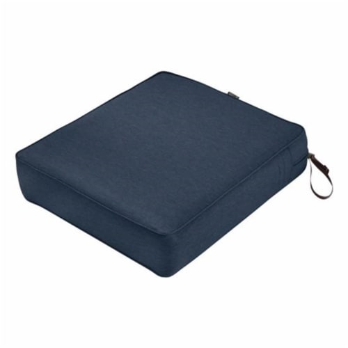Classic Accessories 62-018-INDIGO-EC Montlake Rectangular Patio Lounge Seat Cushion, Heather Perspective: front