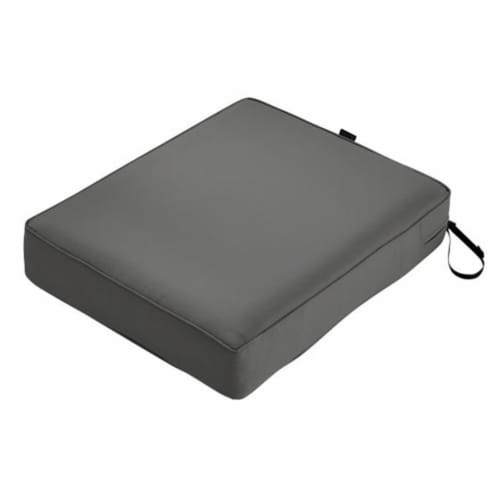 Classic Accessories 62-018-LCHARC-EC Montlake Rectangular Patio Lounge Seat Cushion, Charcoal Perspective: front