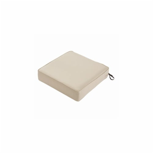 Classic Accessories 62-020-BEIGE-EC Montlake Square Patio Lounge Seat Cushion, Antique Beige Perspective: front