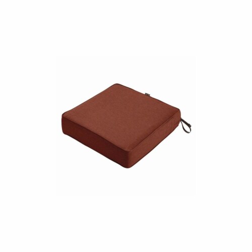 Classic Accessories 62-020-HHENNA-EC Montlake Square Patio Lounge Seat Cushion, Heather Henna Perspective: front
