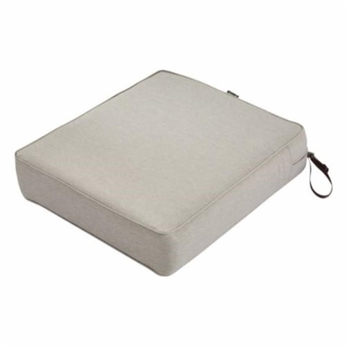 Classic Accessories 62-021-HGREY-EC Montlake Rectangular Patio Lounge Seat Cushion, Heather G Perspective: front