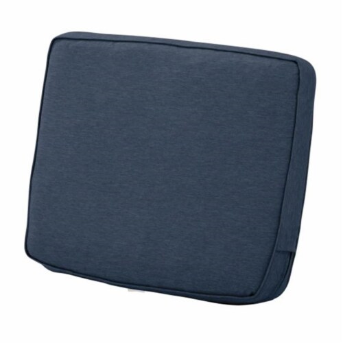 Classic Accessories 62-025-INDIGO-EC Montlake FadeSafe Patio Lounge Back Cushion, Heather Ind Perspective: front
